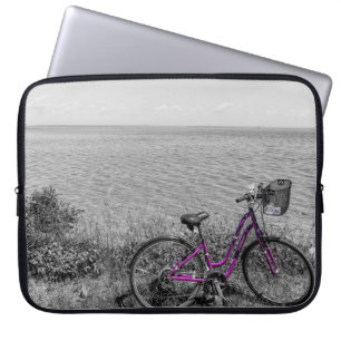 Mackinac Island Bike Selectieve kleur Laptop Sleeve