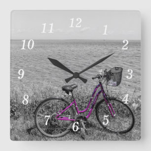 Mackinac Island Bike Selectieve Kleur Wandklok