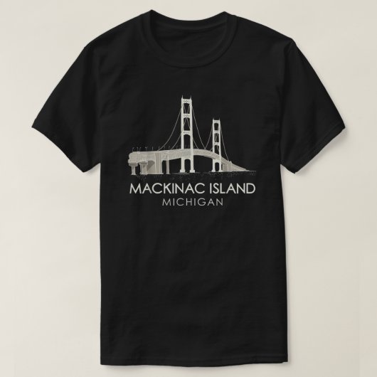 Mackinac Island Bridge Michigan Great Lakes Huron T-shirt (Design voorkant)