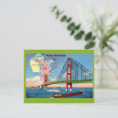 Mackinac Island Brug Postkaart (Staand voorkant)