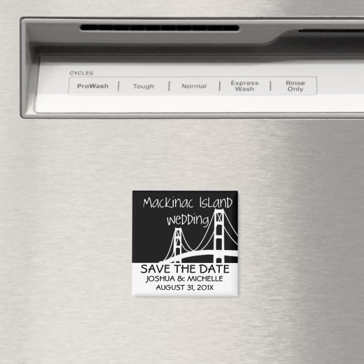 Mackinac Island Bruiloft Bewaar de datum Magneet (Insitu (Vaatwasser))