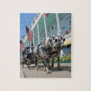 Mackinac Island Carriage Ride - 8x10 - 110 pc Legpuzzel