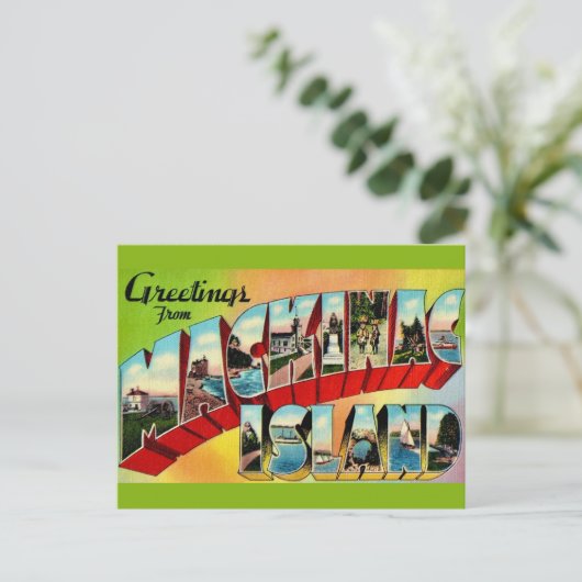 Mackinac Island Groeten Ansichtkaart Briefkaart (Staand voorkant)