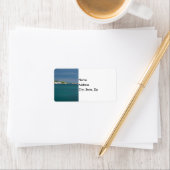 Mackinac Island Harbour-Adresetiketten Etiket (Insitu)