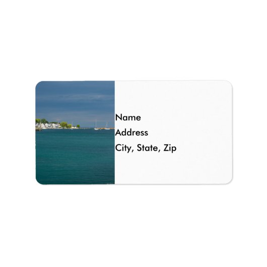 Mackinac Island Harbour-Adresetiketten Etiket (Voorkant)