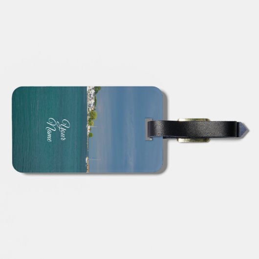 Mackinac Island Harbour Bagagelabel (Achterkant horizontaal)