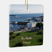 Mackinac Island Harbour & Lake Huron in Michigan Keramisch Ornament (Rechts)