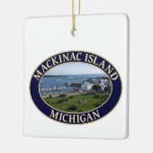 Mackinac Island Harbour & Lake Huron in Michigan Keramisch Ornament (Links)