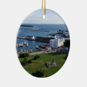Mackinac Island & Harbour, Michigan Keramisch Ornament (Rechts)