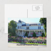 Mackinac Island Home Bloementuin Briefkaart (Voorkant / Achterkant)