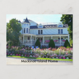 Mackinac Island Home Bloementuin Briefkaart