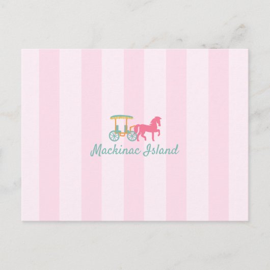 Mackinac Island Horse Drawn Carriage Briefkaart (Voorkant)