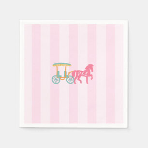 Mackinac Island Horse Drawn Carriage Monogram Servet