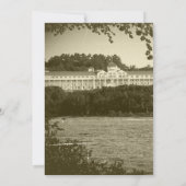 Mackinac Island Hotel Wedding Invitation Kaart (Achterkant)