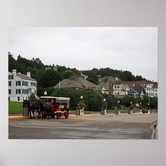 Mackinac Island Main Street Buggy Poster (Voorkant)