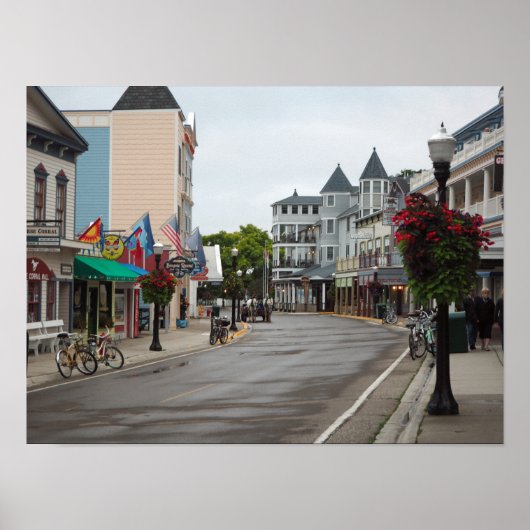 Mackinac Island Main Street Poster (Voorkant)