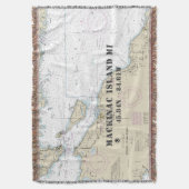 Mackinac Island MI Hometown Latitude Longitude Deken (Voorkant Verticaal)