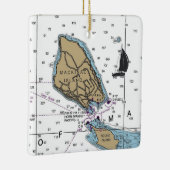 Mackinac Island MI Nautical Chart Keramisch Ornament (Rechts)