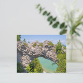Mackinac Island Michigan Arch Rock Briefkaart (Staand voorkant)