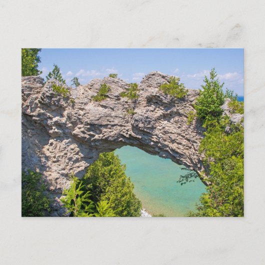Mackinac Island Michigan Arch Rock Briefkaart (Voorkant)