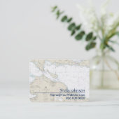 Mackinac Island Michigan Authentieke Nautische Kaa Visitekaartje (Staand voorkant)