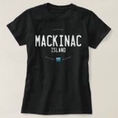 Mackinac Island Michigan Beach Waves T-shirt (Design voorkant)