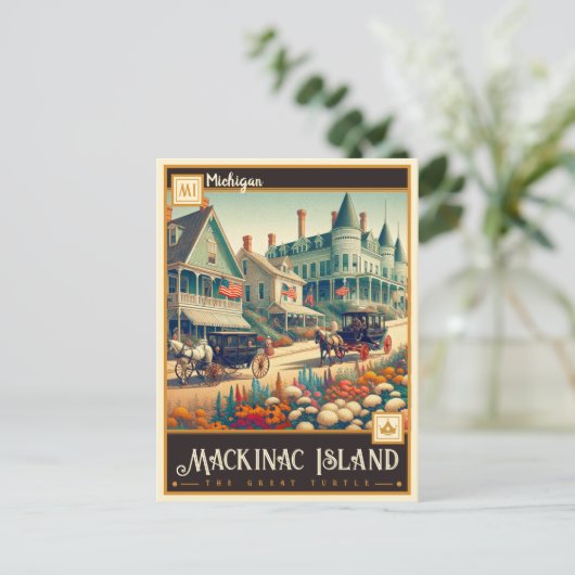 Mackinac Island, Michigan |  Briefkaart (Staand voorkant)