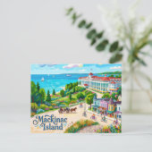 Mackinac Island Michigan Briefkaart (Staand voorkant)