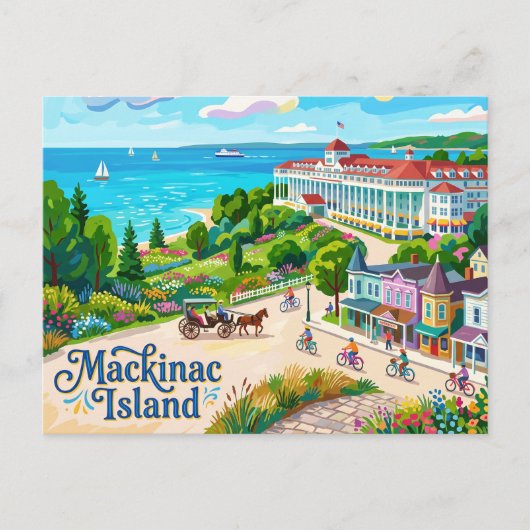 Mackinac Island Michigan Briefkaart (Voorkant)