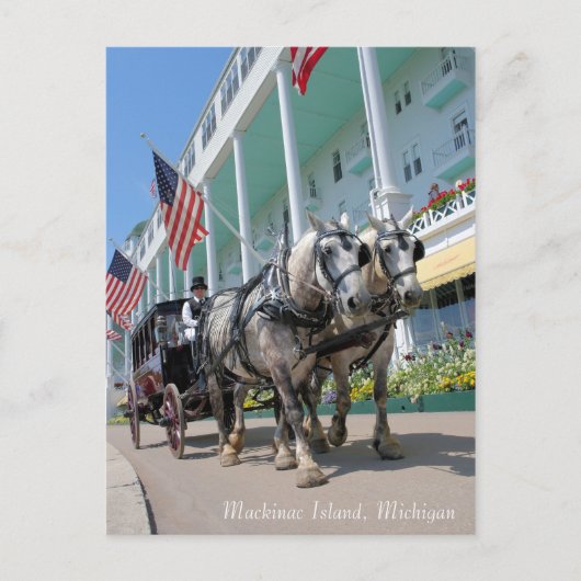 Mackinac Island, Michigan - Grand Hotel Briefkaart (Voorkant)