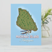 Mackinac Island Michigan-kaart (Staand voorkant)