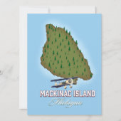 Mackinac Island Michigan-kaart (Voorkant)