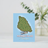 Mackinac Island Michigan kaart (Staand voorkant)