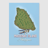 Mackinac Island Michigan kaart (Voorkant)