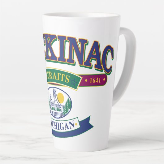 Mackinac Island Michigan Latte Mok (Rechterhoek)