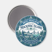 Mackinac Island Michigan Magneet (Voorkant / Achterkant)
