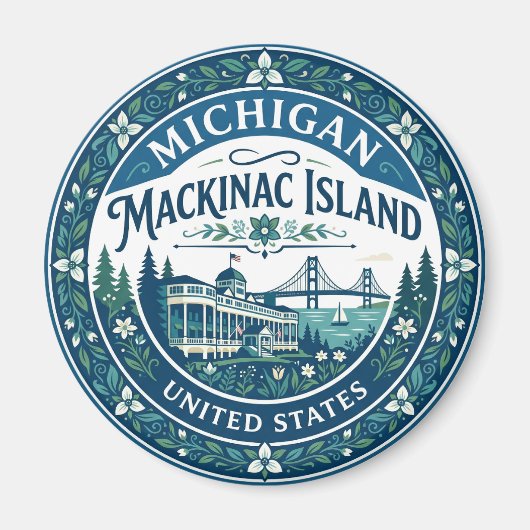 Mackinac Island Michigan Magneet (Voorkant)