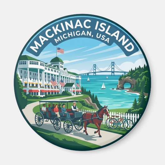 Mackinac Island Michigan Magneet (Voorkant)