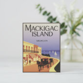 Mackinac Island Michigan met bloemen cadeau Briefkaart (Staand voorkant)