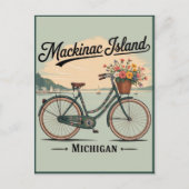 Mackinac Island Michigan met bloemen cadeau Briefkaart (Voorkant)