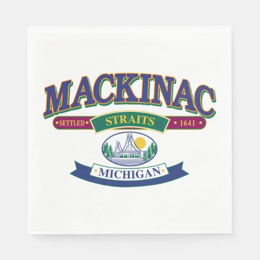 Mackinac Island Michigan Servet (Voorkant)