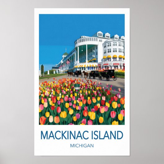 Mackinac Island Michigan Travel Poster (Voorkant)