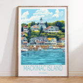 Mackinac Island Michigan Travel Poster, Mackinac Poster
