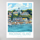 Mackinac Island Michigan Travel Poster, Mackinac Poster (Voorkant)