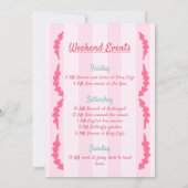 Mackinac Island Pink Bachelorette Weekend Kaart (Achterkant)