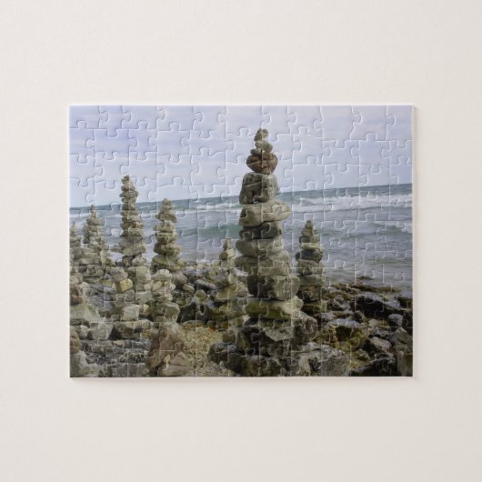 Mackinac Island Rock Cairn Collectie - 8 x 10 inch Legpuzzel (Horizontaal)