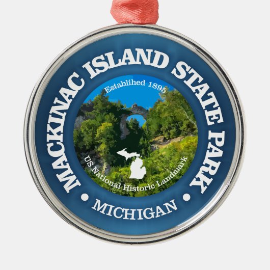 Mackinac Island SP Metalen Ornament (Voorkant)