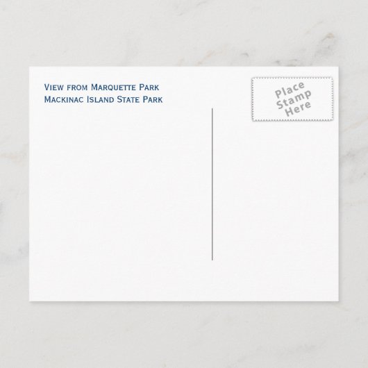 Mackinac Island State Park Briefkaart (Achterkant)