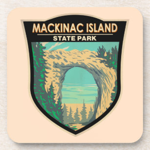 Mackinac Island State Park Michigan Arch Rock Bier Onderzetter