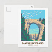 Mackinac Island State Park Michigan Arch Rock Briefkaart (Voorkant / Achterkant)